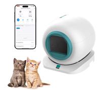 RayGenius Bac à LitièRe pour Chat Autonettoyant, Bac à LitièRe Automatique pour Chat avec Porte D'EntréE éLectrique, Grand Bac à LitièRe Intelligent pour Chaton pour Plusieurs Chats。,Green