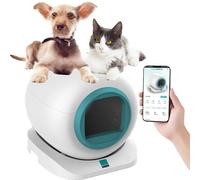 RayGenius Bac à LitièRe pour Chat Autonettoyant Bac à LitièRe pour Chat Automatique 65l Grande Capacité, Surveillance par App Bac à LitièRe pour Chat Intelligent pour Plusieurs Chats,Green