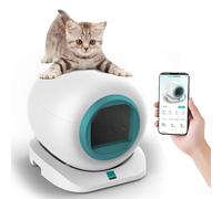 RayGenius Bac à LitièRe pour Chat Autonettoyant, Protection De SéCurité IntéGréE, Bac à LitièRe pour Chat Automatique pour Plusieurs Chats, ContrôLe App Smart Robot.,Green