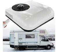 RayGenius Climatiseur De Toit pour Camping-Car avec Refroidissement, Climatiseur 12v/24v DC pour Camping-Car 2 en 1, Climatiseur éLectrique pour Parking,12VDC Blanc