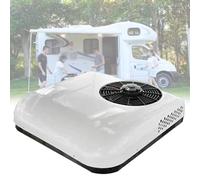 RayGenius Climatiseur pour Camping-Car Climatiseur pour Camping-Car 2 en 1 Climatiseur De Toit pour Camping-Car,12v/24v DC Climatiseur éLectrique De Parking Climatiseur pour,12VDC-White