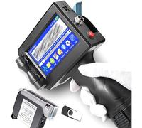 RayGenius Imprimante Portative à Jet d'encre à SéChage Rapide Pistolet d'impression Portatif De 1 Pouce avec éCran Tactile De 3,7 Pouces pour Code-Barres/Date De Production/Logo。