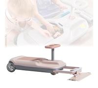 RayGenius Kart De Nettoyage pour Enfants, Kart De Nettoyage RéTractable, Chariots De Nettoyage Portables avec LumièRes Cool, Mini Kart pour 3+-10+,Pink-SingleDrive