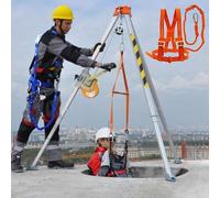 RayGenius Kit De TréPied pour Espace Confiné 1200 LB, 1800 LB, 2600 LB, TréPied De Sauvetage d'urgence en Alliage D'Aluminium, Outils De Sauvetage Incendie De SéCurité,2600LBSWinch