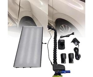 RayGenius Lampe De RéParation De Bosses De Voiture, avec 2 Piles Rechargeables, Projecteur LED pour RéParation De Bosses sans Peinture, LumièRe Ajustable à 6 Couleurs, 4 Modes D'éClairage