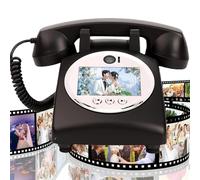 RayGenius Livre d'or vidéo et Audio Livre d'or de Mariage par téléphone Créatif Facile à Utiliser et Amusant Fiançailles Anniversaires Baby Showers Remise des diplômes,Black
