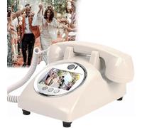 RayGenius Livre d'or vidéo et Audio, Livre d'or vidéo 1080p pour Mariage, Carte SD 32 Go/64 Go, Livre d'or vidéo et Audio personnalisé avec Enregistrement vidéo,Beige