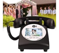 RayGenius Livre d'or VidéO Et Audio pour Mariage, TéLéPhone VidéO HD 1080p, Livre d'or pour Vos Occasions SpéCiales, IdéAl pour Une FêTe PréNuptiale,Black