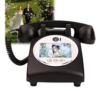 RayGenius Livre d'or VidéO Et Audio, TéLéPhone De Mariage avec Livre d'or VidéO 1080p, Carte SD 32 Go, Livre d'or VidéO Et Audio Personnalisé,Black