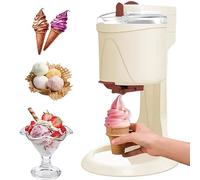 RayGenius Machine à CrèMe GlacéE Soft Serve, Home DIY Kitchen Automatic Mini Fruit Yogurt Ice Cream Maker Machine à CrèMe GlacéE Soft Serve, Healthy, Simple One Push Operation
