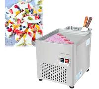 RayGenius Machine à Glaces à Rouleaux, Machine à Glaces à Rouleaux avec Bac Carré SéParé, Machine à Glaces à Rouleaux en Acier Inoxydable avec Racleur.