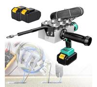 RayGenius Machine à Tirer Les Fils d'électricien Automatique avec Batterie au Lithium de 6 000 mAh - Vitesse 40 m/Min - Enfile-Fil à Travers Le Mur - Outil d'enfilage Automatique des câbles。,2battery