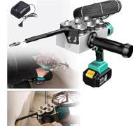 Machine à Tirer Les Fils d'électricien Automatique avec Batterie au Lithium de 6 000 mAh - Vitesse 40 m/Min - Enfile-Fil à Travers Le Mur - Outil d'enfilage Automatique des câbles。,1battery