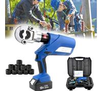 RayGenius Pince hydraulique Rechargeable Outil de sertissage électrique Sertisseuse de Fil alimentée par Batterie avec Une Plage de sertissage de 16-400mm2 EZ-400,DigitaldisplayEZ400