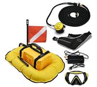 RayGenius Recycleur De PlongéE Portable, SystèMe De PlongéE sans Bouteille Rechargeable avec Tuyau De 49 Pieds Et RéGulateur De PlongéE。,D4000-Yellow