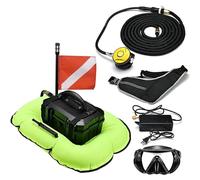 RayGenius Respirateur éLectrique, Rechargeable, De PlongéE sans RéServoir, éQuipé d'un Tube TéLescopique De 10 M Et d'un Anneau De Flottabilité Gonflable, Adapté à La PlongéE sous-Marine.,D4000-Black