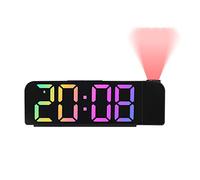 RayGenius RéVeil à Projection, Le Dernier RéVeil De Chevet, Projection à 180° sur Le Plafond avec Chargement USB, Snooze, Adapté à La DéCoration De La Chambre à Coucher.,White