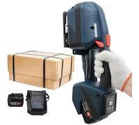 RayGenius Unité De Cerclage à Batterie, Cercleuse éLectrique Portable, Cercleuse éLectrique Portable pour Plateaux en Carton - Double Batterie,2Battery