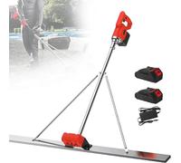 Vibrateur pour Chape De BéTon avec Plaque De 5 Pieds, RèGle De Nivellement De Surface De BéTon AlimentéE par Batterie, Vibrateur éLectrique Rechargeable pour Plaque De Ciment,1.8M-2Xbattery