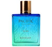 Rayhaan Pacific Aura Eau de parfum pour homme 100 ml - Parfum frais et moderne pour homme avec notes aquatiques | Léger, élégant et soigné avec autocollant Kajal