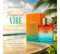 RAYHAAN Tropical Vibe Eau De Parfum 100ML Mangue Tropicale Noix de Coco Ananas Longue Tenue Parfum d'Été Plage Unisexe Verre