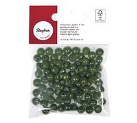 Rayher 1250229 Perles en Bois FSC 100%, Poli, 8 mm à Weber, sous Blister 82stück, G, Vert Moyen