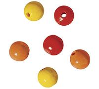 Rayher 12559000 Mélange de Perles en Bois FSC 100%, 10 mm ø Poli, sous Blister