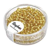 Rayher 1405506 rocailles, 2,6 mm ø Boîte, avec Reflets Argentés, 16 G