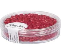 Rayher 1405618 Weber rocailles, 2,6 mm àž, opaque, boîte 17 g, rouge