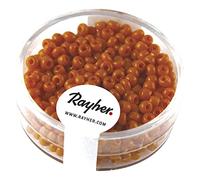Rayher 1405634 Weber rocailles, 2,6 mm àž, Opaque, Boîte 17 g, Orange