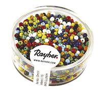 Rayher 1406349 rocailles, 2 mm à Weber, Opaque, Boîte 17 g, Mélange