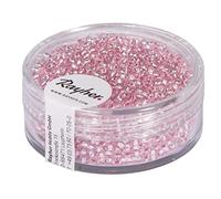 Rayher 1406416 rocailles, 2 mm à Weber, avec Reflets Argentés, Boîte 17 g, Rosà£ ©, Ni