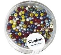 Rayher 1406849 rocailles, 2,6 mm ø Nacre, boîte 17 g, mélangé, nich G