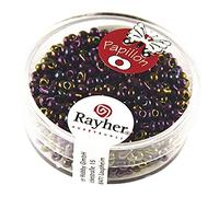 Rayher 14142820 papillon de rocailles, 2 x 4 mm, boîte 18 g, améthyste