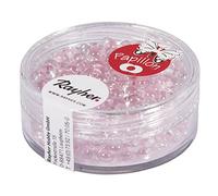 Rayher 14143261 papillon de rocailles, 3,2 x 6,5 mm, boîte 18 g Rose mousseline