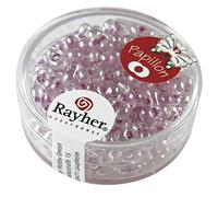 Rayher 14143308 Papillon de rocailles Lilas, 3,2 x 6,5 mm, Boîte 18 g