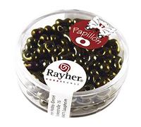 Rayher 14143639 Papillon de rocailles, 3,2 x 6,5 mm, Boîte 18 g, kupfergold