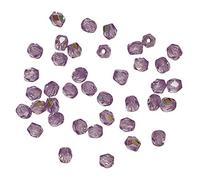 Rayher 14200820 Lot de 100 Perles de Verre améthyste 4 mm Ø