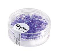 Rayher 14203308 Boîte de 50 Perles de Verre en Forme d'olive irisée Ø 6 x 4 mm