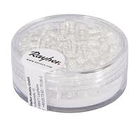 Rayher 14313102 Cube Arctique, gelüstert, 3,4 mm, boîte 15 g, weiß