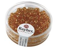 Rayher 14383208 Perles de rocaille avec Reflets Argentés + Rainbow, Weber à 4 mm, Boîte 17 g, Ma
