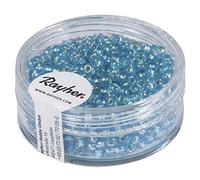 Rayher 14384374 Perles de rocaille avec Reflets Argentés + Rainbow, Weber à 2,6 mm, Boîte 17 g, a