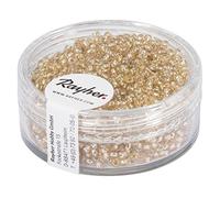 Rayher 14385166 Perles de rocaille avec Reflets Argentés + Rainbow, Weber à 2 mm, Boîte 17 g, Ho