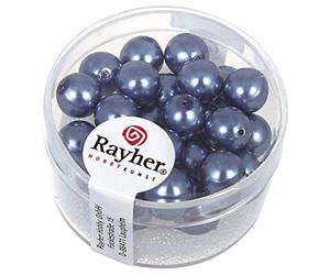 Rayher 14402374 Renaissance Lot de 25 Perles de Cire en Verre 8 mm