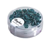 Rayher 14460392 Lot de 32 Perles triangulaires en Verre Turquoise 7 mm
