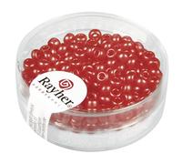 Rayher 14589278 rocailles verwachst, 2,6 mm, Boîte 7 g, Rouge