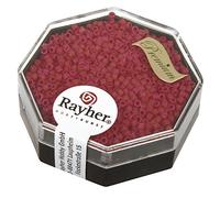 Rayher 14764287 perles de rocailles delica-diamètre 1,6 mm-boîte klassikrot 6 g