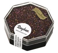 Rayher 14765274 delica perles de rocaille diamètre : 1 6 mm transparent rainbow boîte bruyère 6 g
