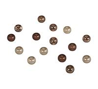 Rayher 14799532 Mélange de perles avec grand trou, 5,5 mm de diamètre, tons marron