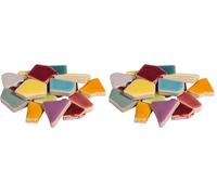 Rayher 14863990 Fun Ceramica mél. mosaïques, arc en ciel, polygonal, 500 g, env. 380 pcs (Lot de 2)